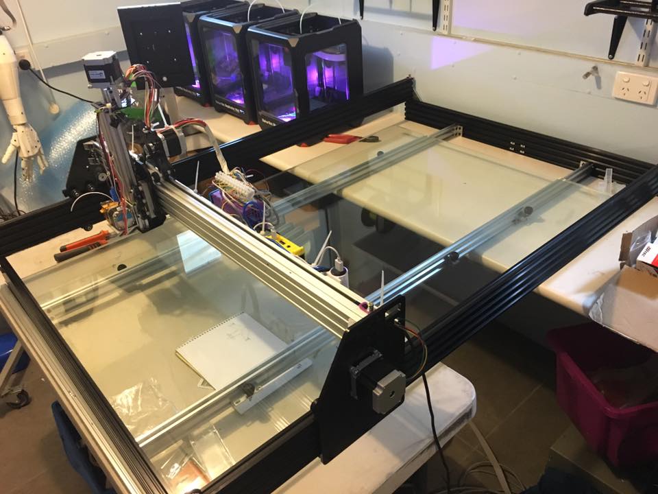 Glass bed panel selected for the large CNC build.