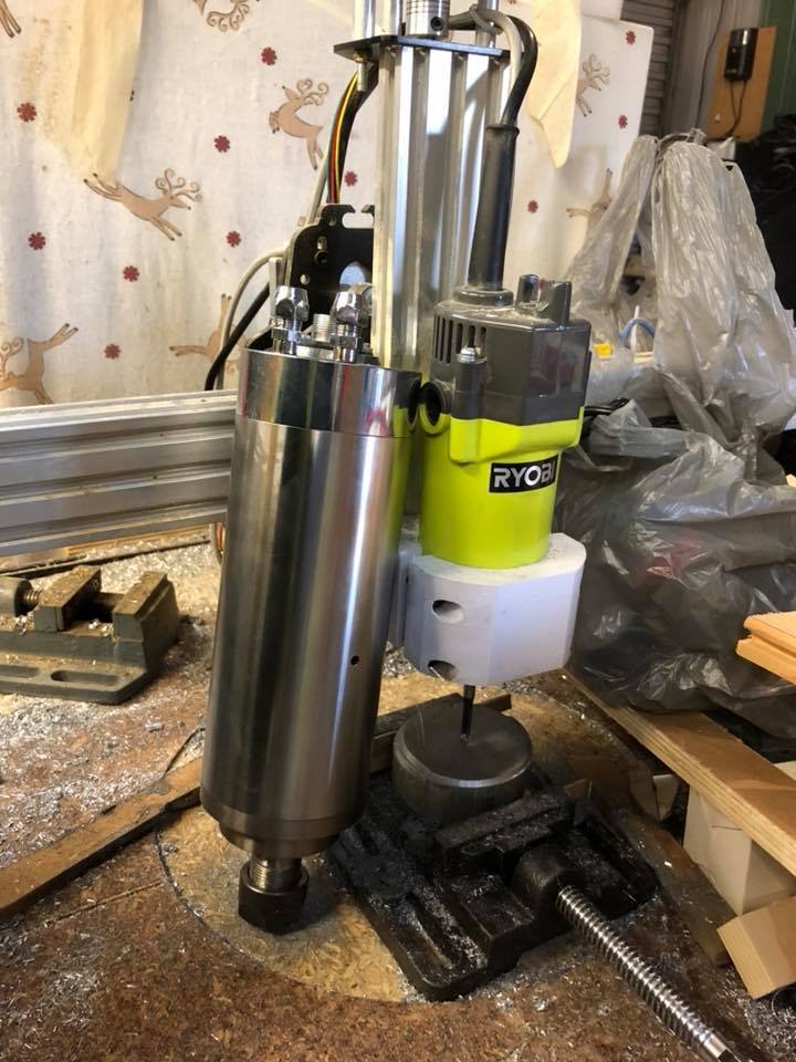 Upgraded motor on the CNC build.