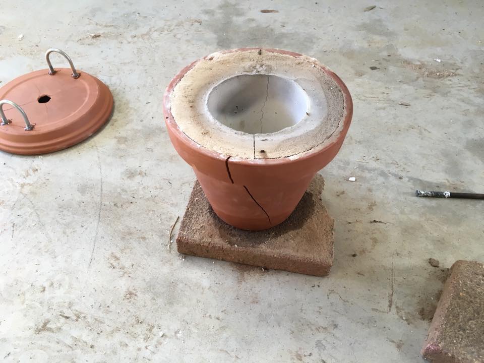 Pot furnace experiment second view.