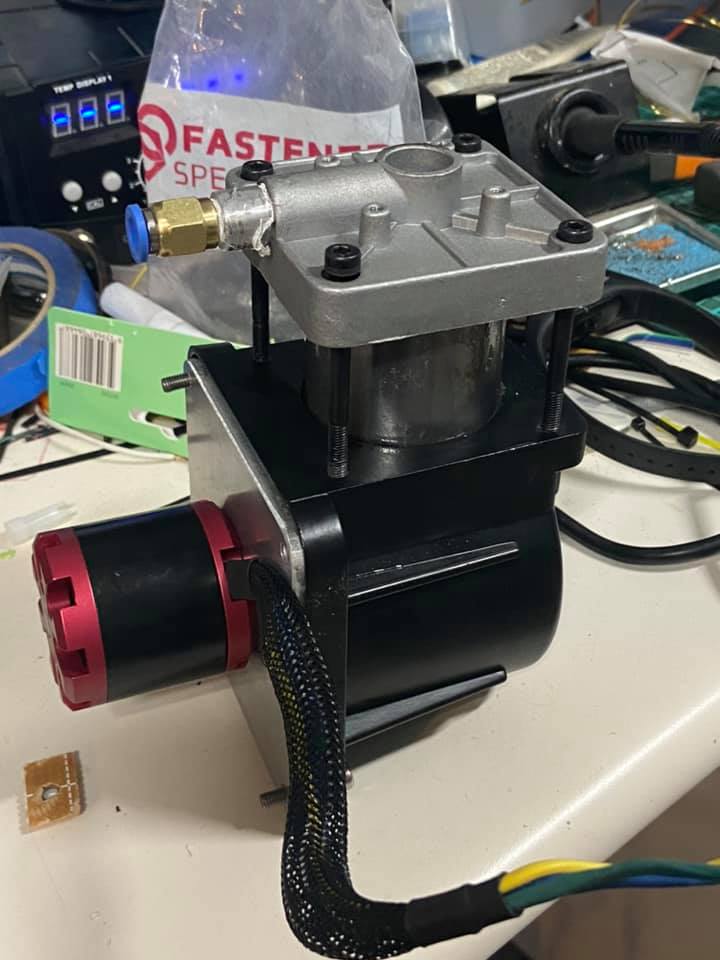 Redback compressor prototype components during testing.