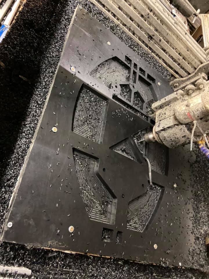 New base plate made during the Redback build in June 2021.